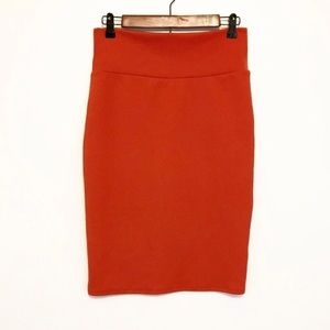 LAST CALL Lularoe Cassie Solid Pencil Skirt Orange